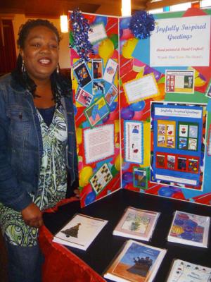 Crystal with her table display